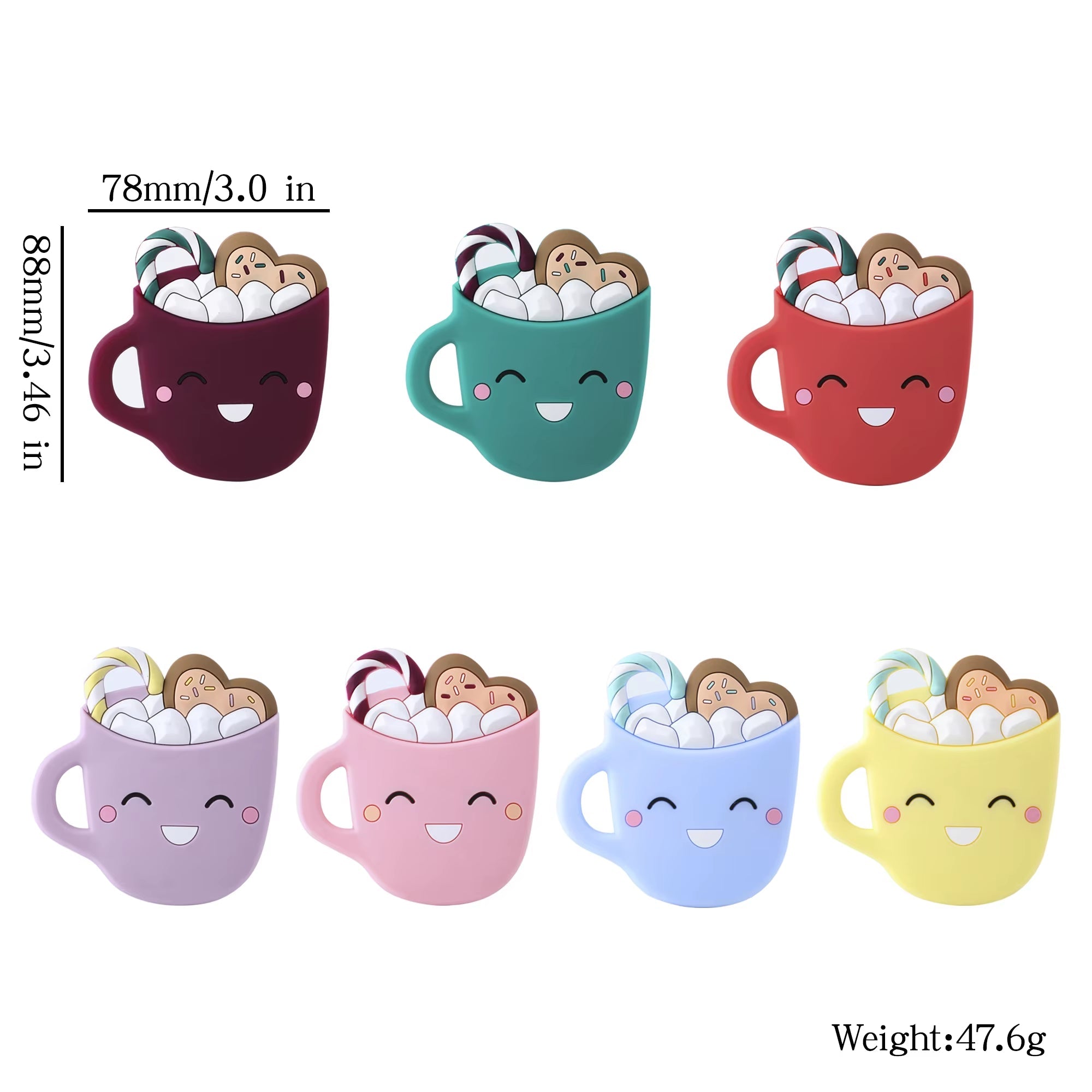 1PC Food Grade Baby Teethers Silicone Cup Chewable BPA Free Rodent Teething Tiny Rod Silicone Cup Teether Baby Product - FLUFFI