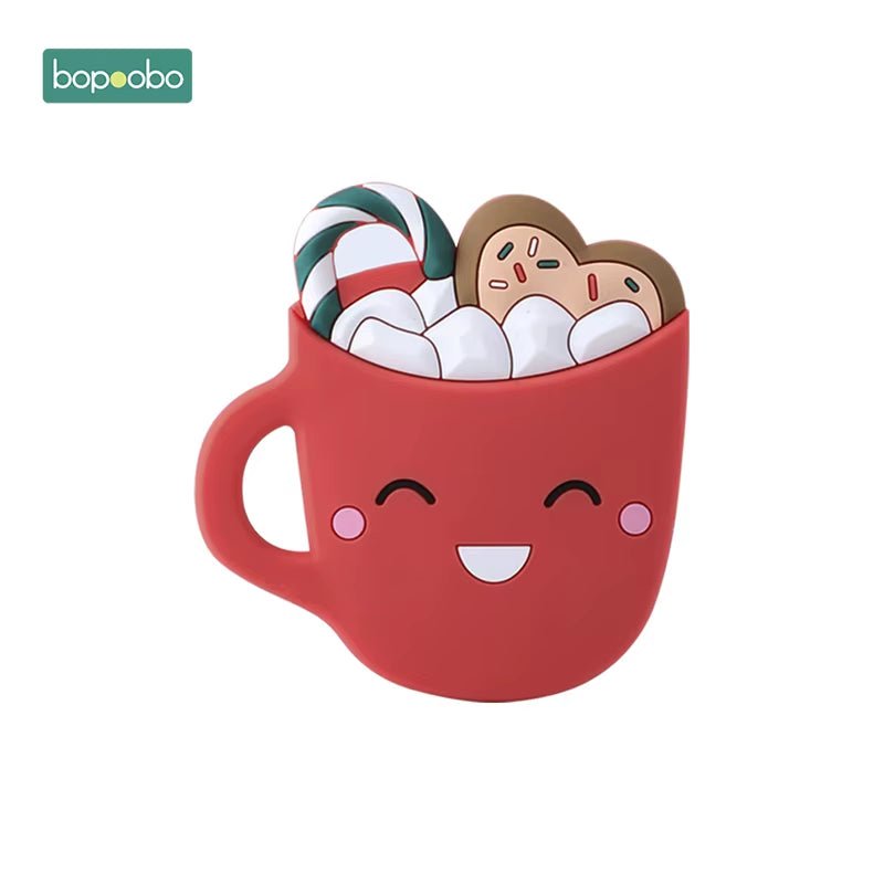 1PC Food Grade Baby Teethers Silicone Cup Chewable BPA Free Rodent Teething Tiny Rod Silicone Cup Teether Baby Product - FLUFFI