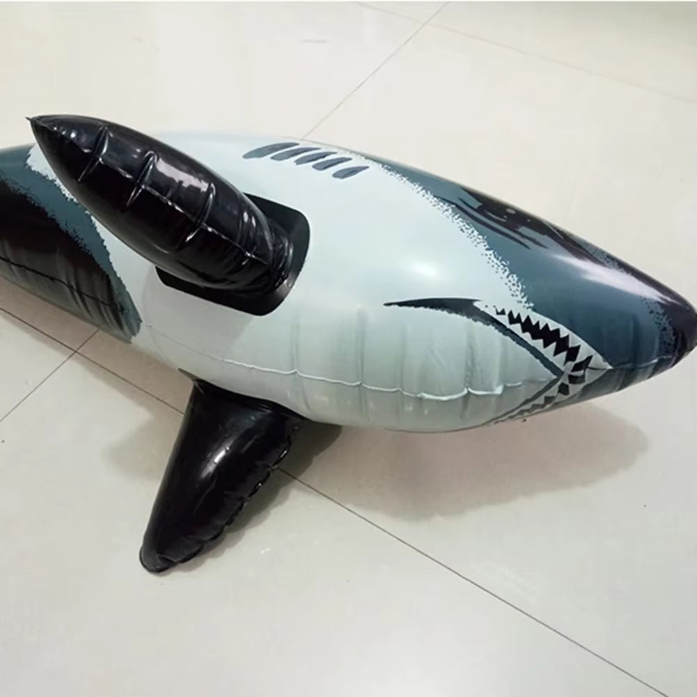 1PCS Floating Shark Float Toy Kids Adults Inflatable Water Swimming Pool Simulation Whale Fish Animals Toys Pool Accessories ﻿ - FLUFFI