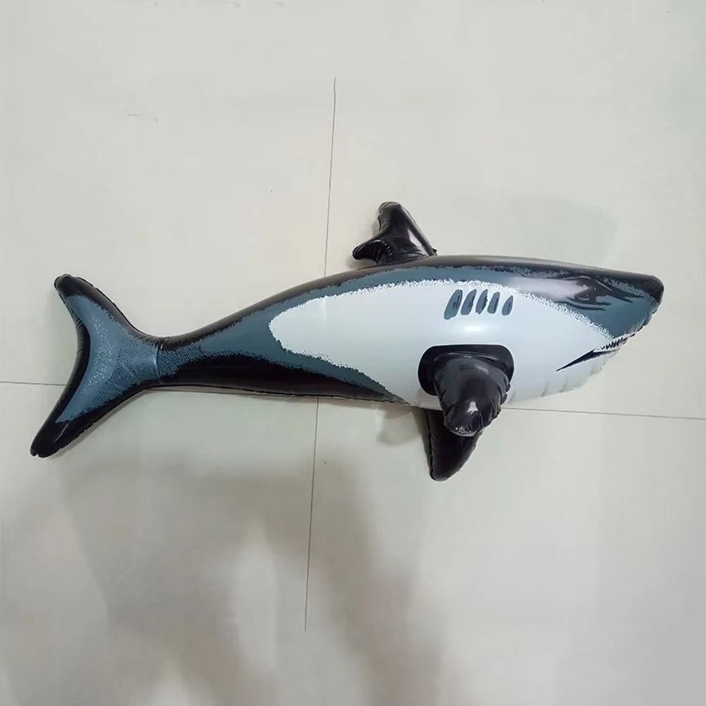 1PCS Floating Shark Float Toy Kids Adults Inflatable Water Swimming Pool Simulation Whale Fish Animals Toys Pool Accessories ﻿ - FLUFFI