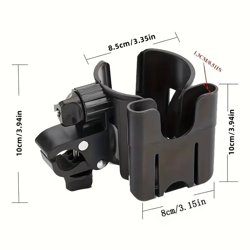 2 - In - 1 Universal Stroller - Water Cup Holder x Phone Holder - Universal Bottle Holder - FLUFFI