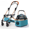 2 In1 Pet Stroller for Medium/Large Dog/Cat One Click Folding Portable Dog Bassinet Detachable Pet Trolly Cart with Canopy Brake - FLUFFI
