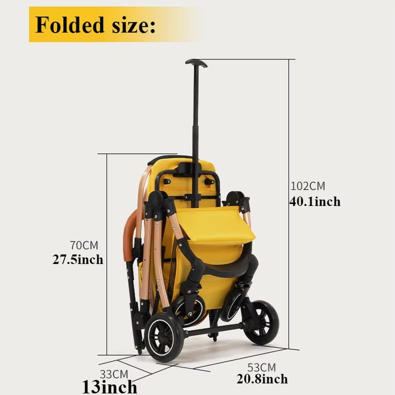 2 In1 Pet Stroller for Medium/Large Dog/Cat One Click Folding Portable Dog Bassinet Detachable Pet Trolly Cart with Canopy Brake - FLUFFI