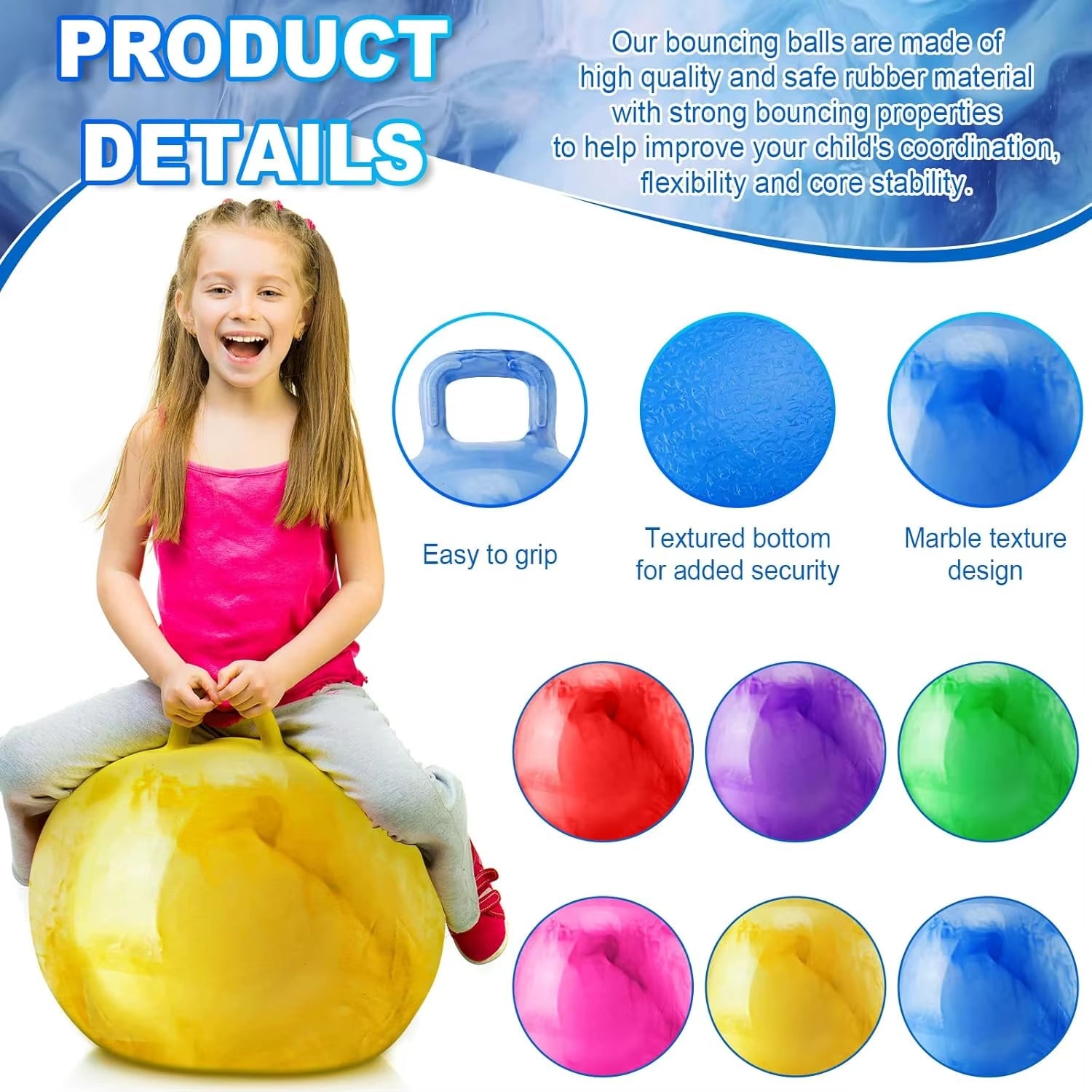 22" Hopper Ball - Exercise with a Bounce - FLUFFI