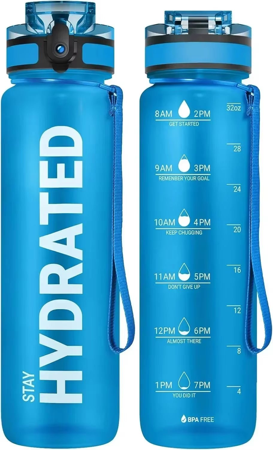 32Oz Water Bottle Motivational Sport Water Bottle Leakproof Drinking Bottles Outdoor Sports Travel Kettle Drinking Water Bottle - FLUFFI