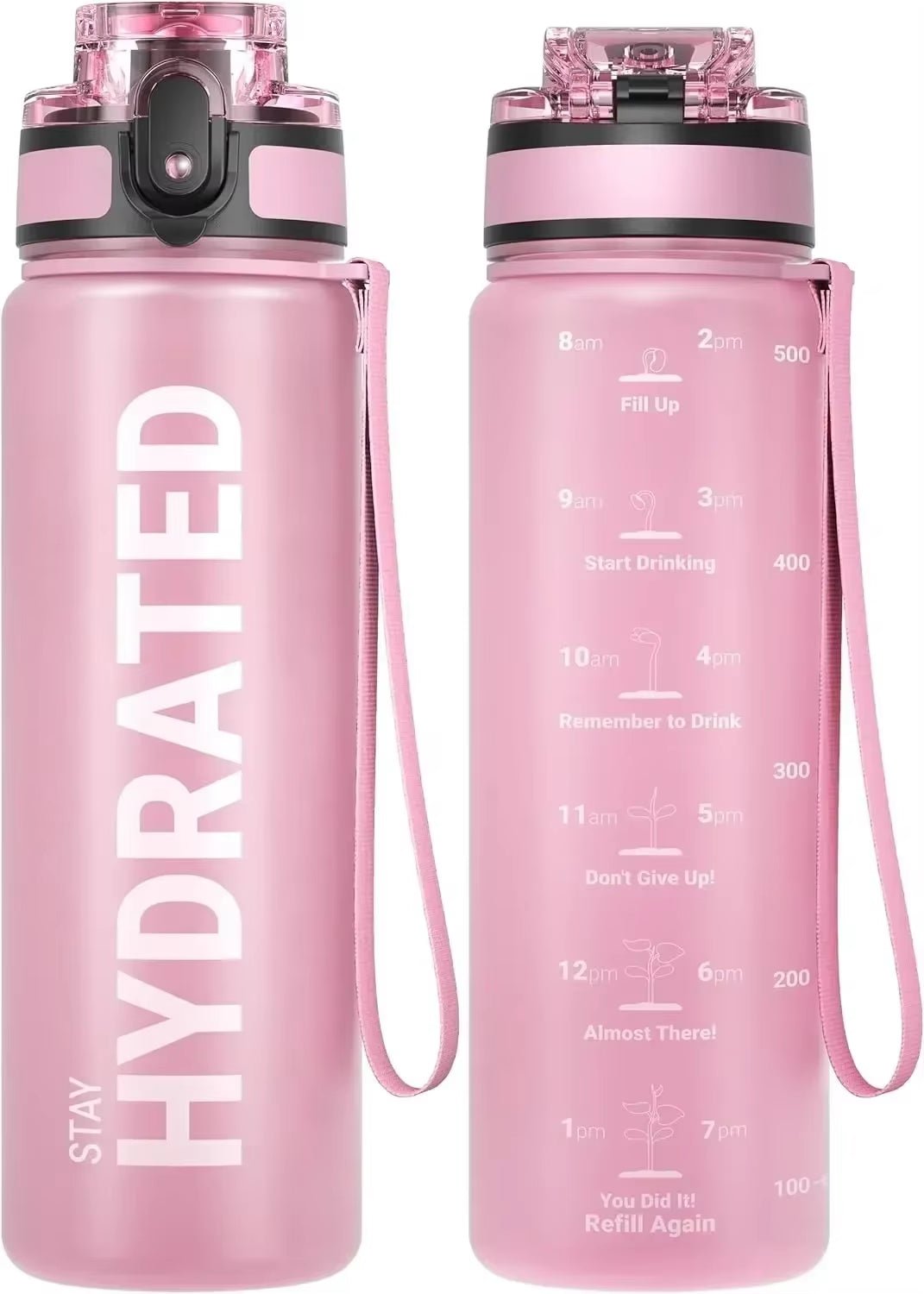 32Oz Water Bottle Motivational Sport Water Bottle Leakproof Drinking Bottles Outdoor Sports Travel Kettle Drinking Water Bottle - FLUFFI