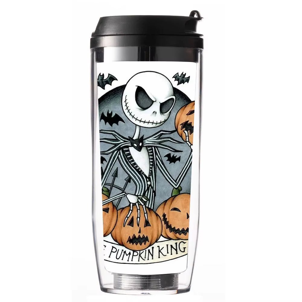 350ML the Nightmare before Christmas Straw Cup Women Men Cartoon Jack Skellington Portable Water Cup Anime - FLUFFI