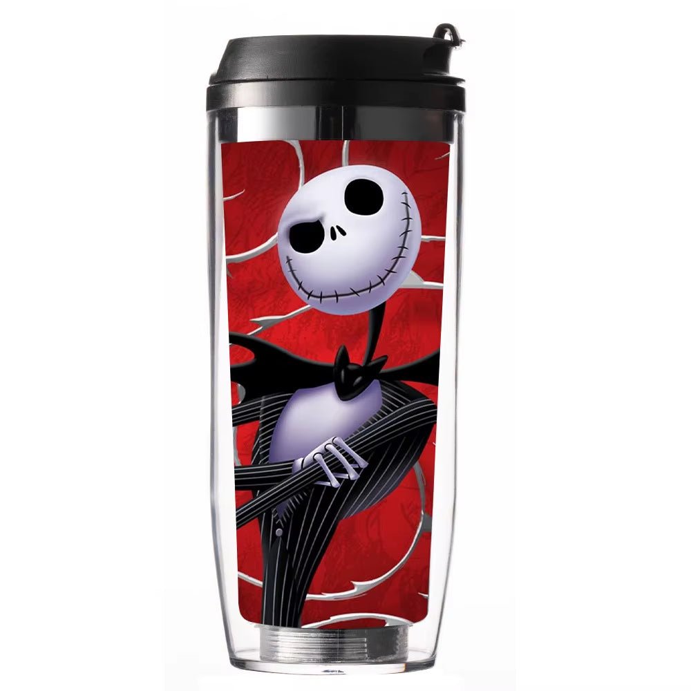 350ML the Nightmare before Christmas Straw Cup Women Men Cartoon Jack Skellington Portable Water Cup Anime - FLUFFI