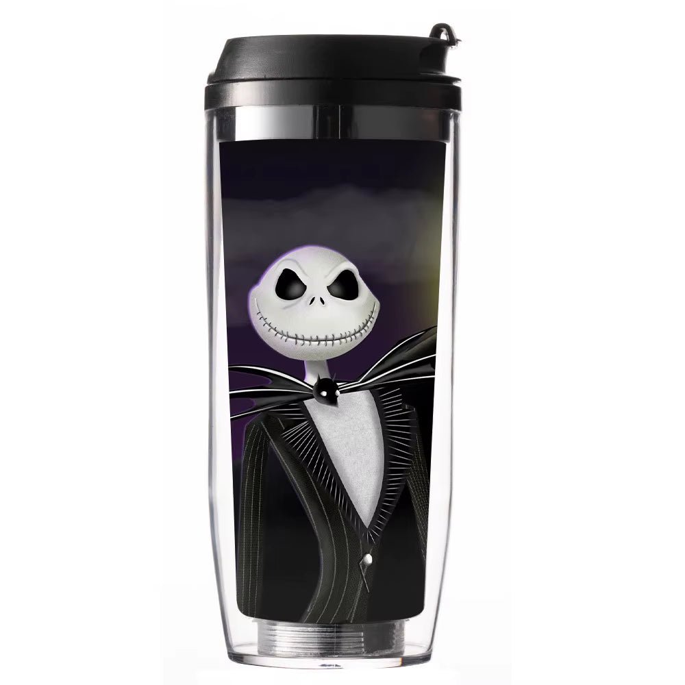350ML the Nightmare before Christmas Straw Cup Women Men Cartoon Jack Skellington Portable Water Cup Anime - FLUFFI