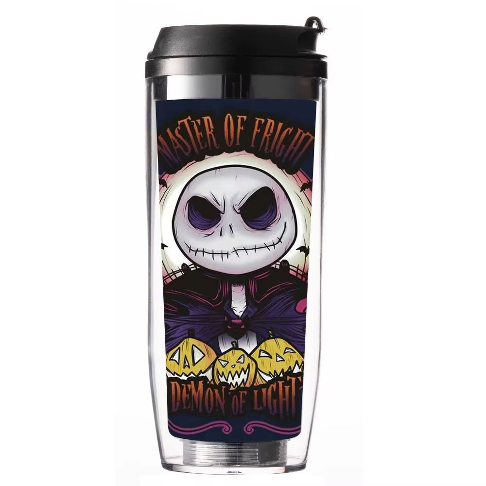 350ML the Nightmare before Christmas Straw Cup Women Men Cartoon Jack Skellington Portable Water Cup Anime - FLUFFI
