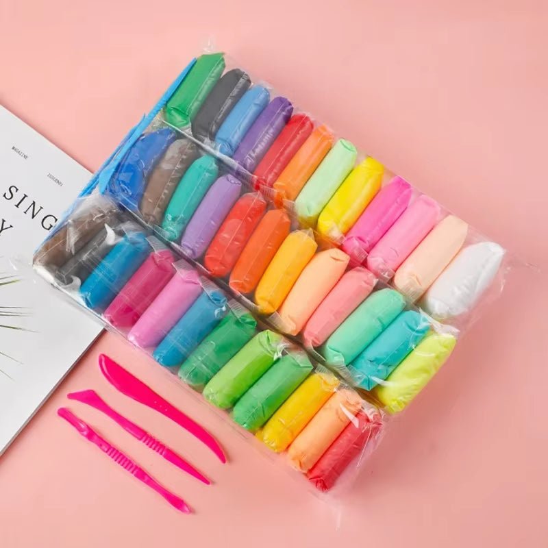36 Color Super Light Clay Air Dry Polymer Modelling Clay with 3 Tools Soft Creative Educational Slime DIY Toys for Kids Gifts - FLUFFI