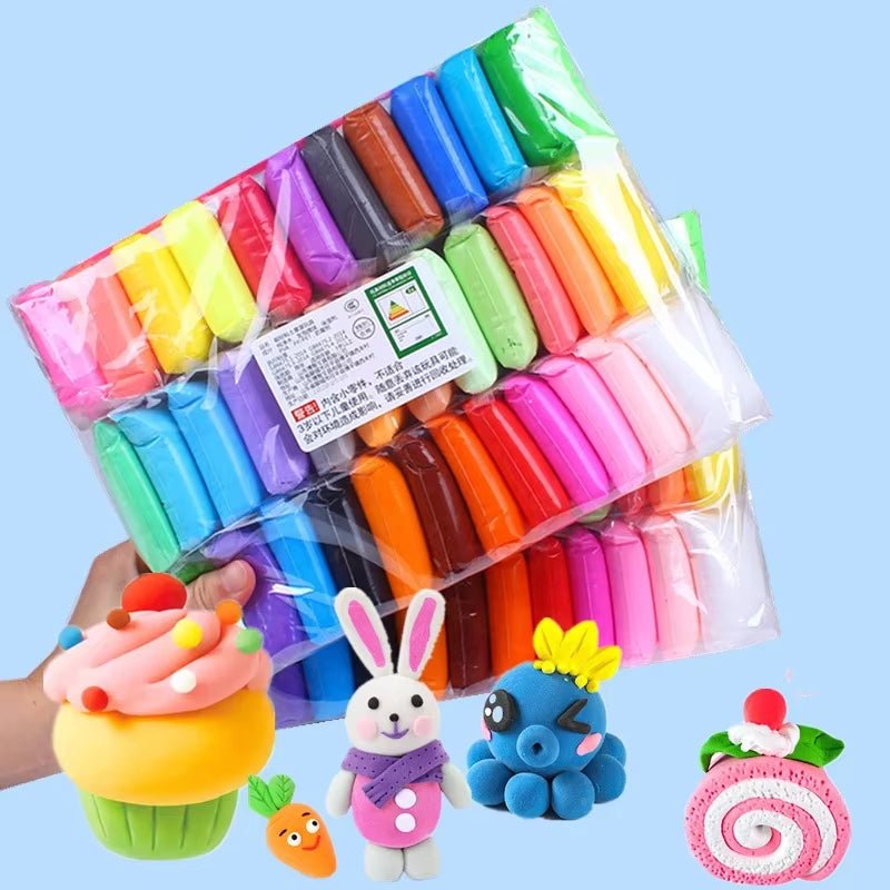 36 Color Super Light Clay Air Dry Polymer Modelling Clay with 3 Tools Soft Creative Educational Slime DIY Toys for Kids Gifts - FLUFFI