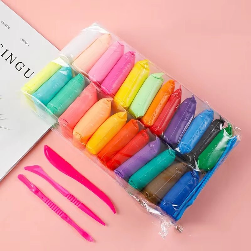 36 Color Super Light Clay Air Dry Polymer Modelling Clay with 3 Tools Soft Creative Educational Slime DIY Toys for Kids Gifts - FLUFFI
