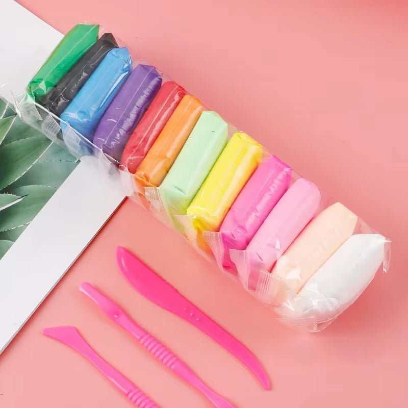 36 Color Super Light Clay Air Dry Polymer Modelling Clay with 3 Tools Soft Creative Educational Slime DIY Toys for Kids Gifts - FLUFFI