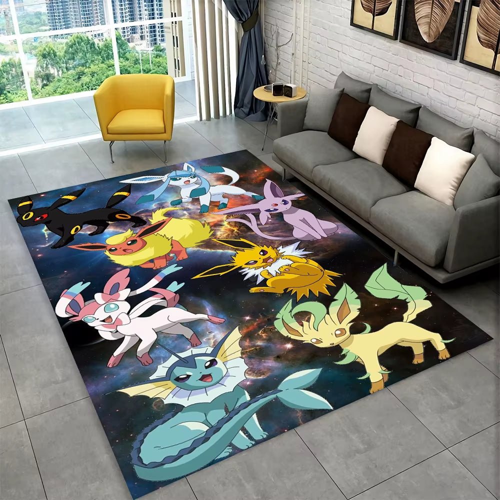 3D Cute Pokemon Cartoon Carpet Rug for Home Living Room Bedroom Sofa Doormat Decor,Child Play Area Rug Non - Slip Floor Mat Gift - FLUFFI