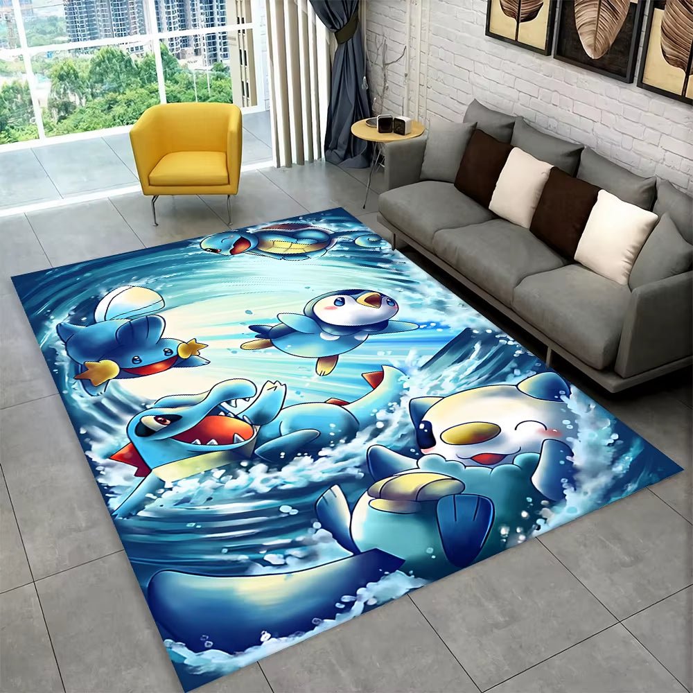 3D Cute Pokemon Cartoon Carpet Rug for Home Living Room Bedroom Sofa Doormat Decor,Child Play Area Rug Non - Slip Floor Mat Gift - FLUFFI