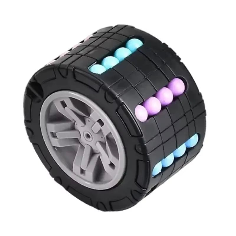 3D Cylinder Cube Toy Magical Bean Gyro Rotate Slide Puzzle Games Relieve Stress Children Educational Montessori Infant - FLUFFI