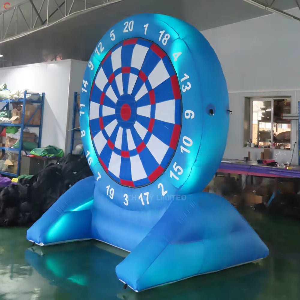 3M - 10Ft Oxford Inflatable Dart Board wi LED Lighting Golf Dart Toss Carnival Games for Sale - FLUFFI