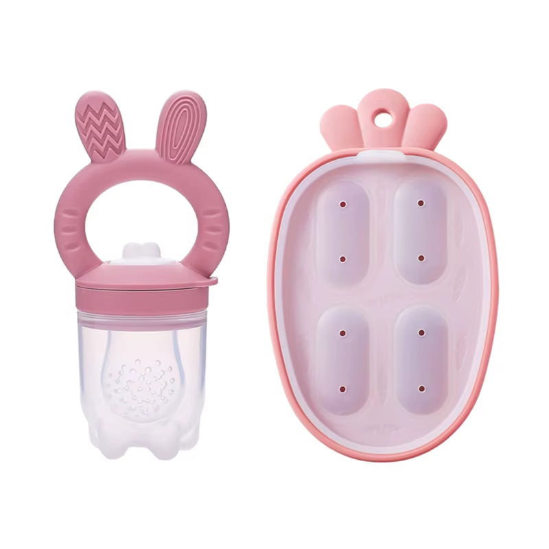 Koala Design Fruit Feeder Set Breast Milk Freezer Tray Food Soup BPA Free Silicone Vegetable Feeder Nursing Toddler Teething Toy
