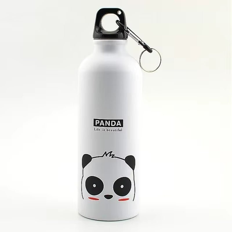 500ML Animal Pattern Outdoor Sports Aluminum Water Bottle Portable Water Cup Mountaineering Buckle Small Mouth Single Layer Cup - FLUFFI