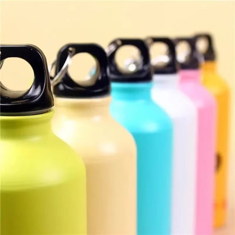 500ML Animal Pattern Outdoor Sports Aluminum Water Bottle Portable Water Cup Mountaineering Buckle Small Mouth Single Layer Cup - FLUFFI