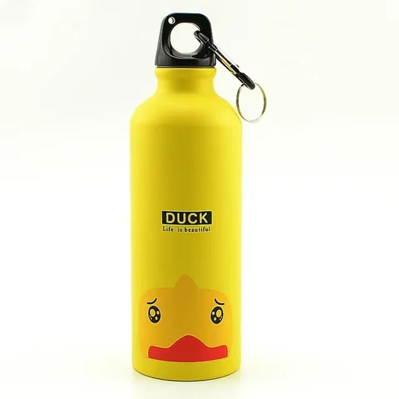 500ML Animal Pattern Outdoor Sports Aluminum Water Bottle Portable Water Cup Mountaineering Buckle Small Mouth Single Layer Cup - FLUFFI