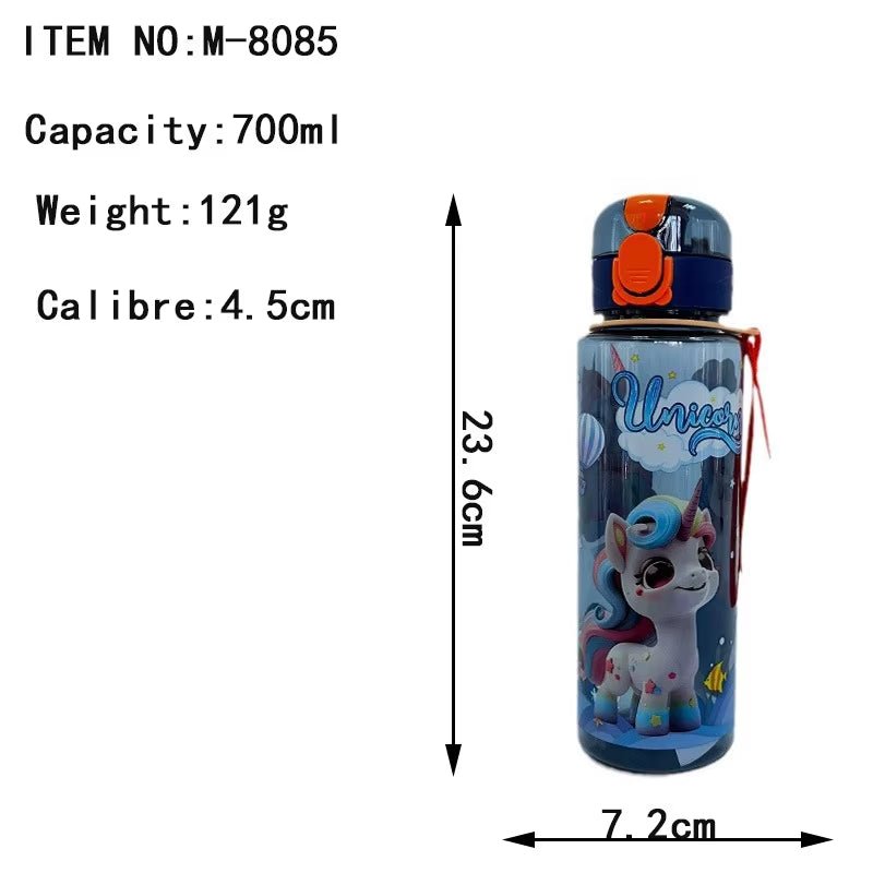 700Ml Cute & Durable Space Cup Bpa - Free Cute Unicorn Water Bottle Portable Water Bottle Flip Cup with Handle - FLUFFI