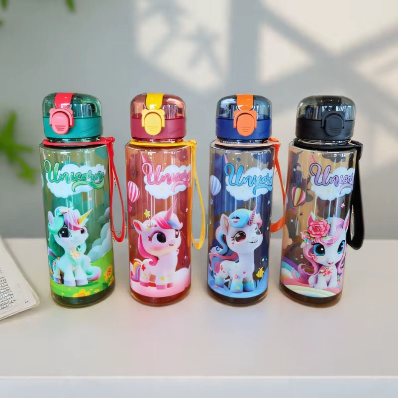 700Ml Cute & Durable Space Cup Bpa - Free Cute Unicorn Water Bottle Portable Water Bottle Flip Cup with Handle - FLUFFI