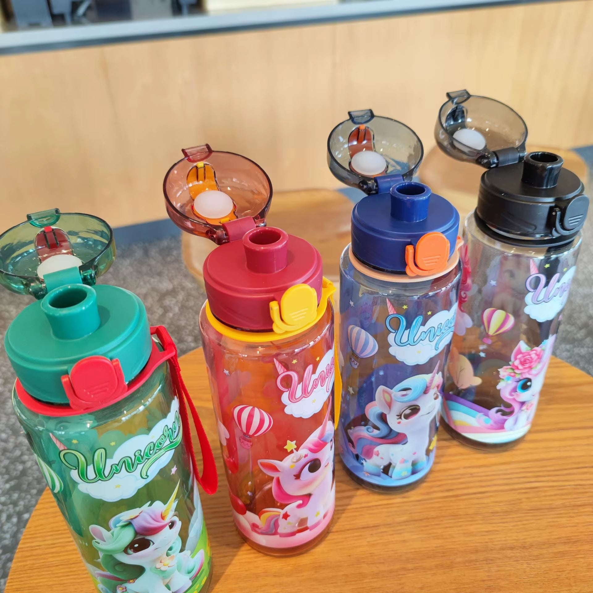 700Ml Cute & Durable Space Cup Bpa - Free Cute Unicorn Water Bottle Portable Water Bottle Flip Cup with Handle - FLUFFI