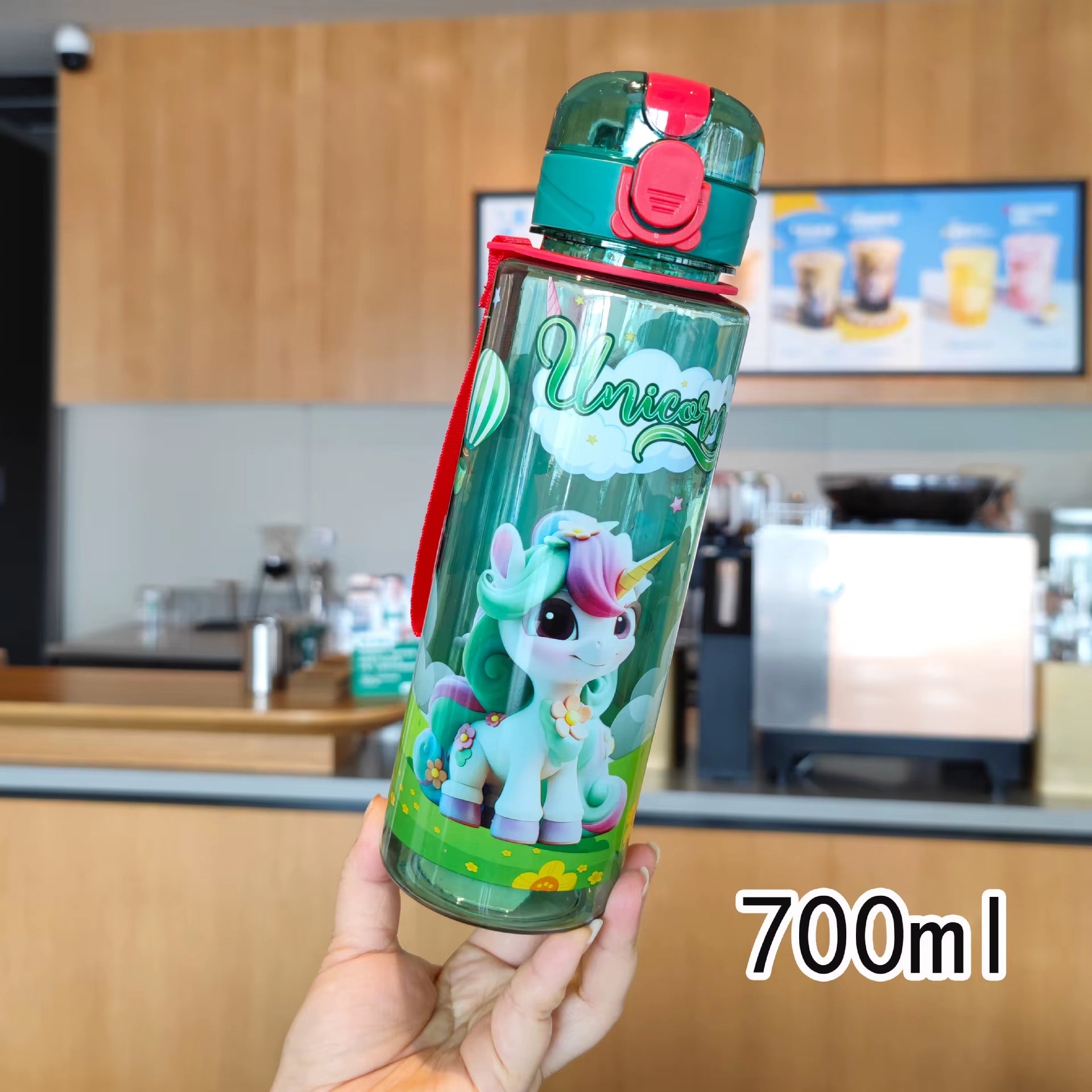 700Ml Cute & Durable Space Cup Bpa - Free Cute Unicorn Water Bottle Portable Water Bottle Flip Cup with Handle - FLUFFI