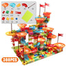 77 - 308PCS Marble Race Run Big Block Compatible City Building Blocks Funnel Slide Blocks DIY Big Bricks Toys for Children Gift - FLUFFI