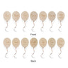 7PCS Newborn Wooden Balloon Milestone English 1 - 12 Month Wooden Card Baby Milestone Photography Props Birthday Party Decoration - FLUFFI