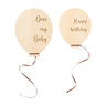 9PCS Newborn Wooden Balloon Milestone1 - 12 Month Card Wooden Baby Milestone Children Photography Props Birthday Party Decoration - FLUFFI