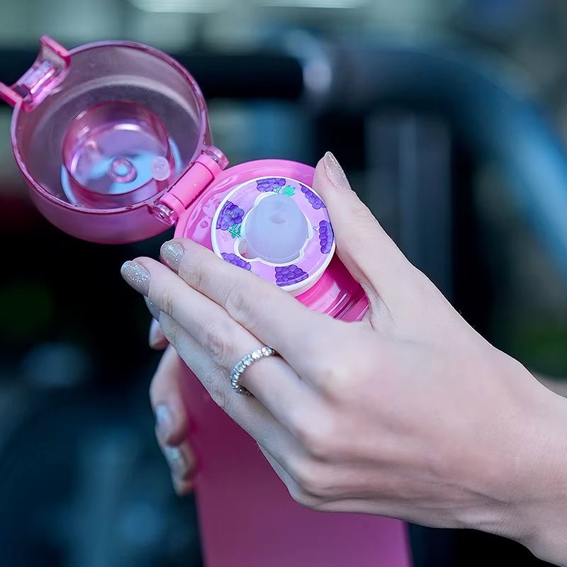 Air Water Bottle with 1Pc Random Flavor Pods Portable Transparent with Straw Leak Proof Suitable for Outdoor Sports - FLUFFI