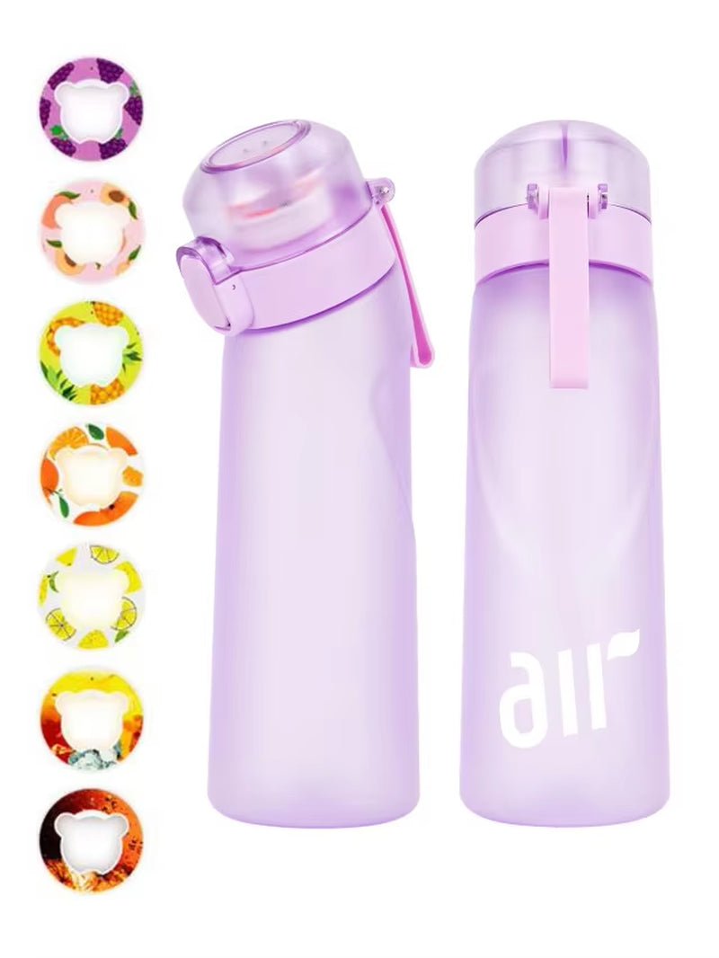 Air Water Bottle with 1Pc Random Flavor Pods Portable Transparent with Straw Leak Proof Suitable for Outdoor Sports - FLUFFI