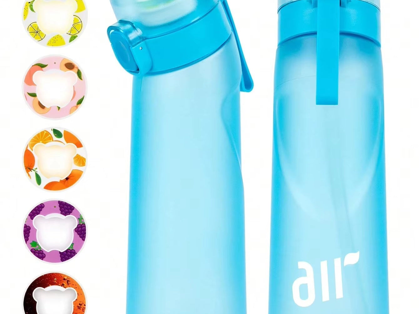 Air Water Bottle with 1Pc Random Flavor Pods Portable Transparent with Straw Leak Proof Suitable for Outdoor Sports - FLUFFI