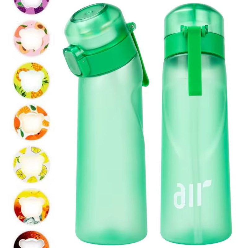Air Water Bottle with 1Pc Random Flavor Pods Portable Transparent with Straw Leak Proof Suitable for Outdoor Sports - FLUFFI