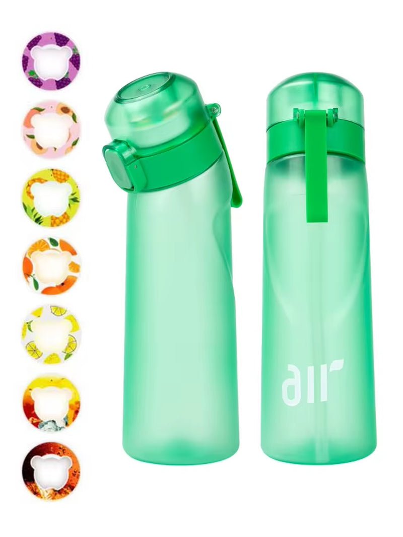 Air Water Bottle with 1Pc Random Flavor Pods Portable Transparent with Straw Leak Proof Suitable for Outdoor Sports - FLUFFI