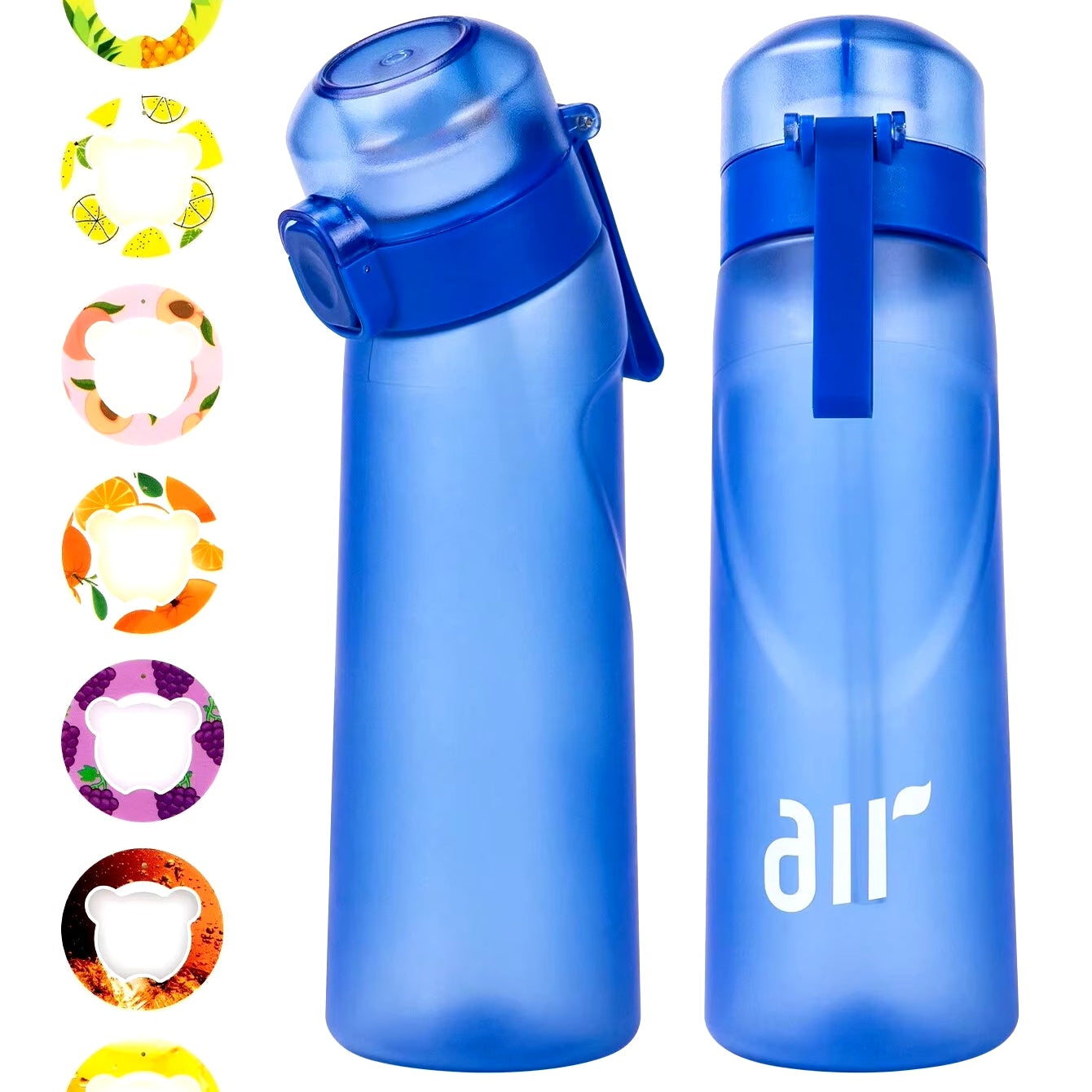 Air Water Bottle with 1Pc Random Flavor Pods Portable Transparent with Straw Leak Proof Suitable for Outdoor Sports - FLUFFI