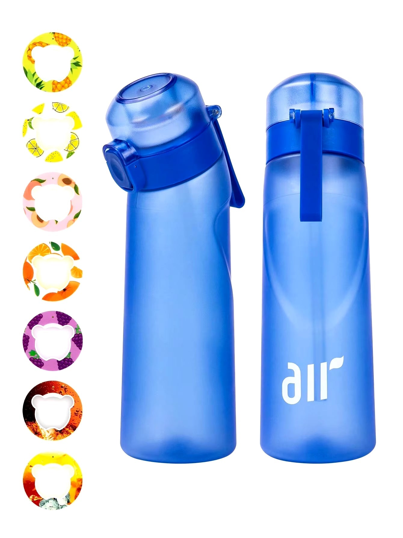 Air Water Bottle with 1Pc Random Flavor Pods Portable Transparent with Straw Leak Proof Suitable for Outdoor Sports - FLUFFI