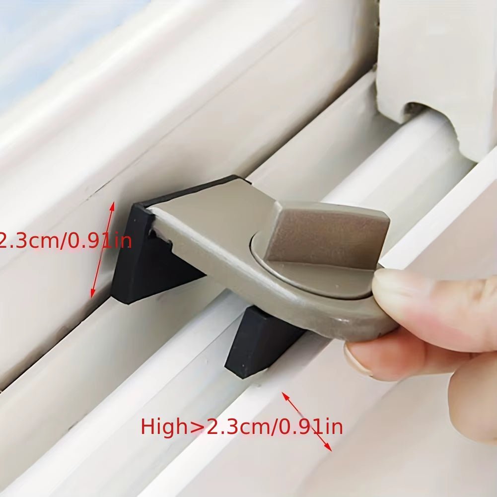 Aluminum Alloy Sliding Door and Window Safety Lock, Sliding Sash Stopper, Cabinet Locks Straps, Security Anti - Theft Lock - FLUFFI