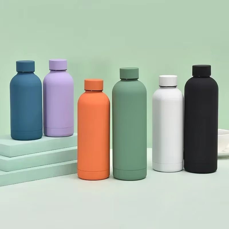 American Small Stainless Steel Thermos Cup Mini Sports Kettle Frosted Thermos Bottle - FLUFFI