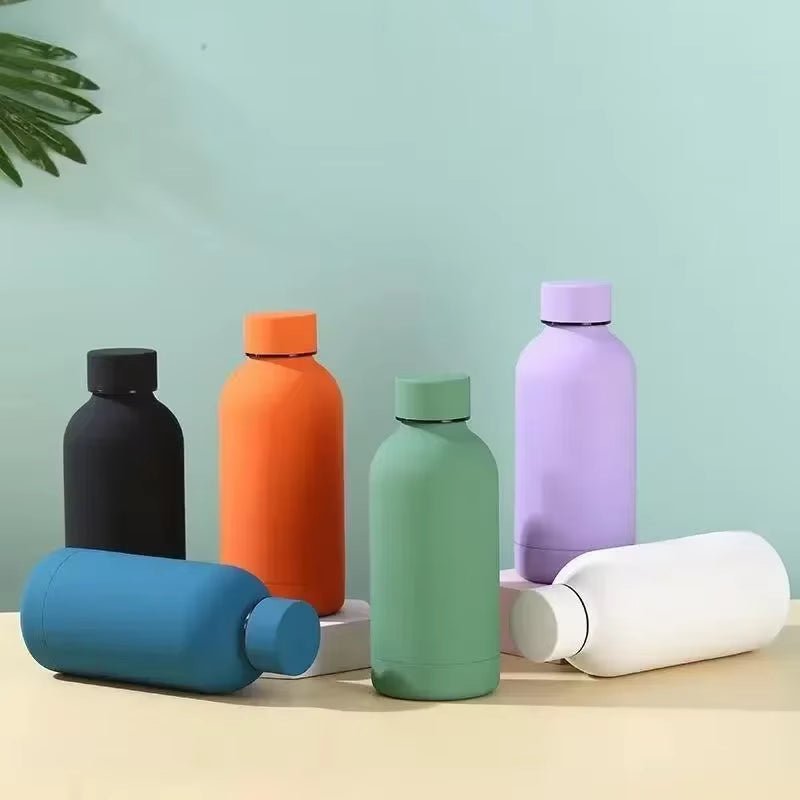 American Small Stainless Steel Thermos Cup Mini Sports Kettle Frosted Thermos Bottle - FLUFFI