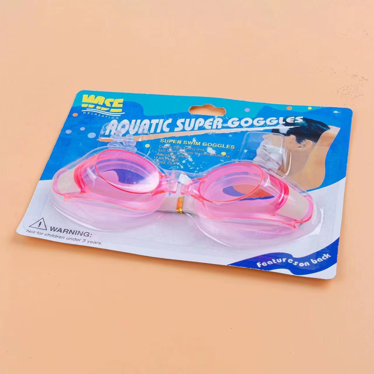 Anti - Fog Transparent Swimming Goggles Diving Adult and Children'S Goggles Free Nose Clip Earplugs Adjustable Elasticity - FLUFFI