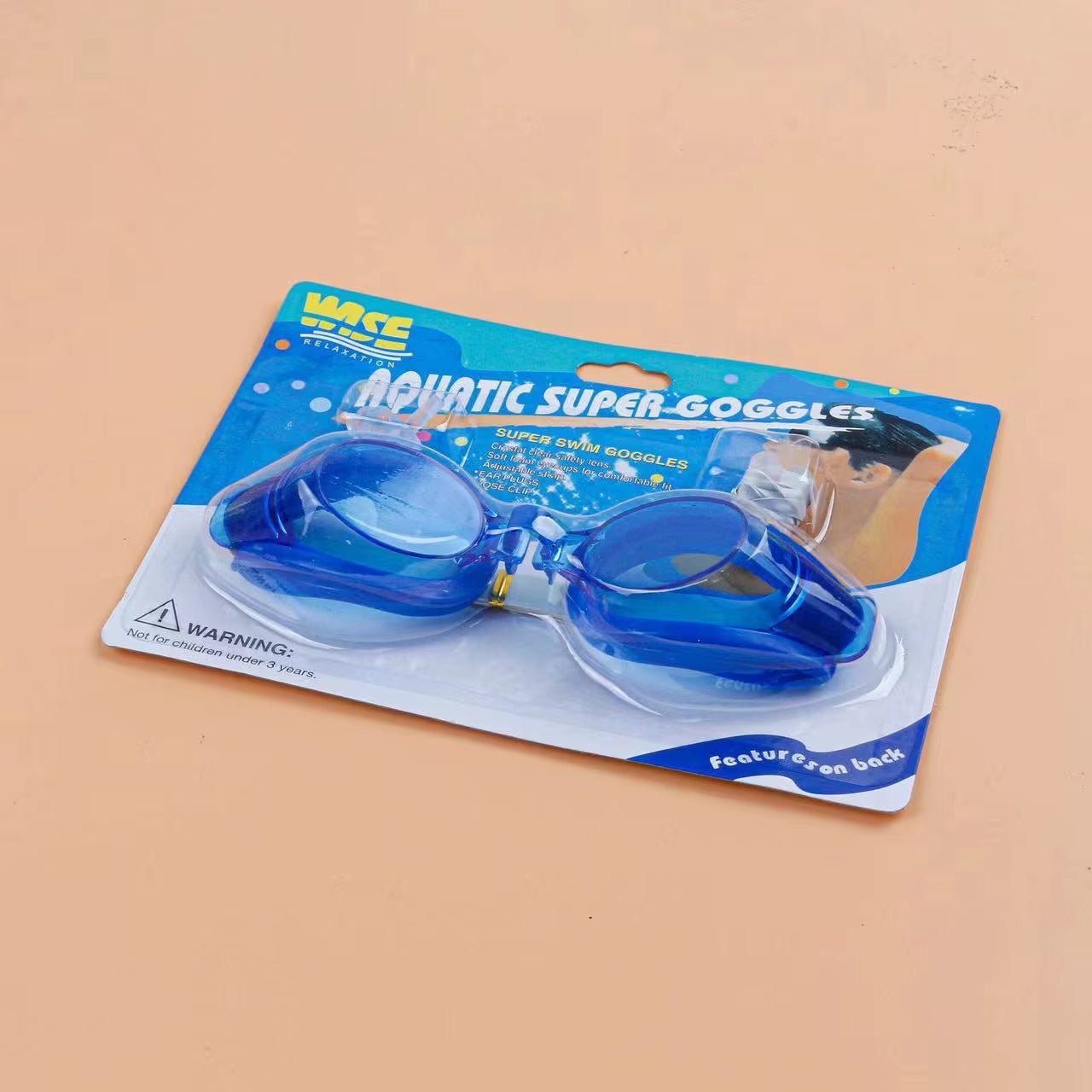 Anti - Fog Transparent Swimming Goggles Diving Adult and Children'S Goggles Free Nose Clip Earplugs Adjustable Elasticity - FLUFFI