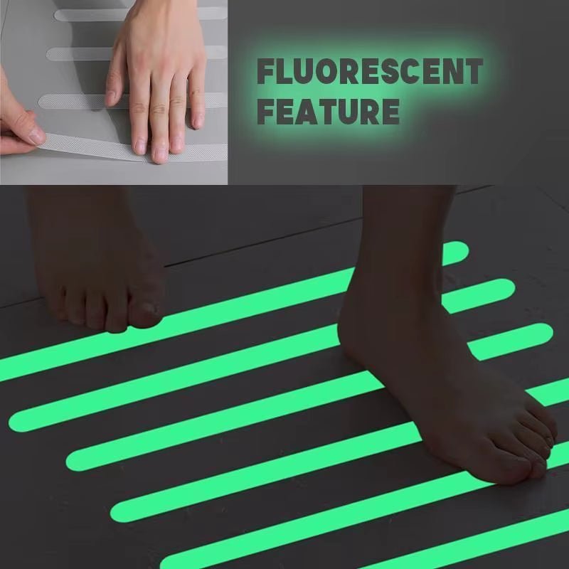 Anti Slip Strips Transparent Glow at Night Shower Stickers Bath Mats Bathroom Safety Anti - Fall Tape Pad for Bathtub Shower Stair - FLUFFI
