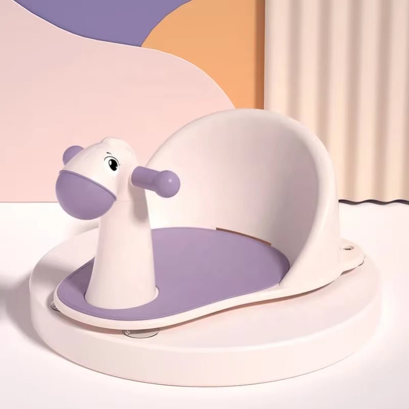 Baby Bath Seat Infant Bathtub Seat Chair for Toddler Shower Newborn Cute Bathing Seat Non - Slip Soft Mat for Babies 6 Months & Up - FLUFFI