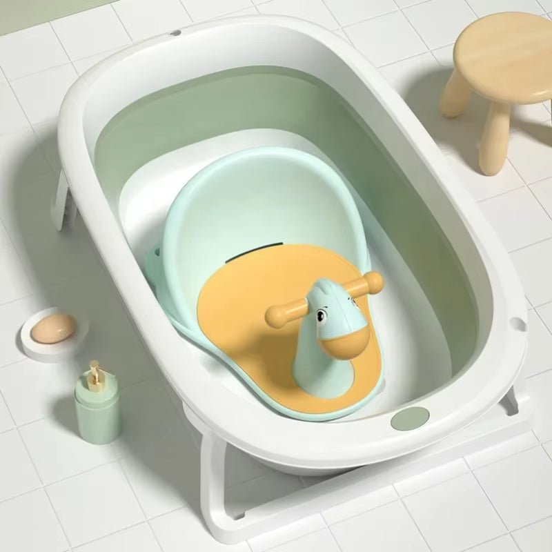Baby Bath Seat Infant Bathtub Seat Chair for Toddler Shower Newborn Cute Bathing Seat Non - Slip Soft Mat for Babies 6 Months & Up - FLUFFI