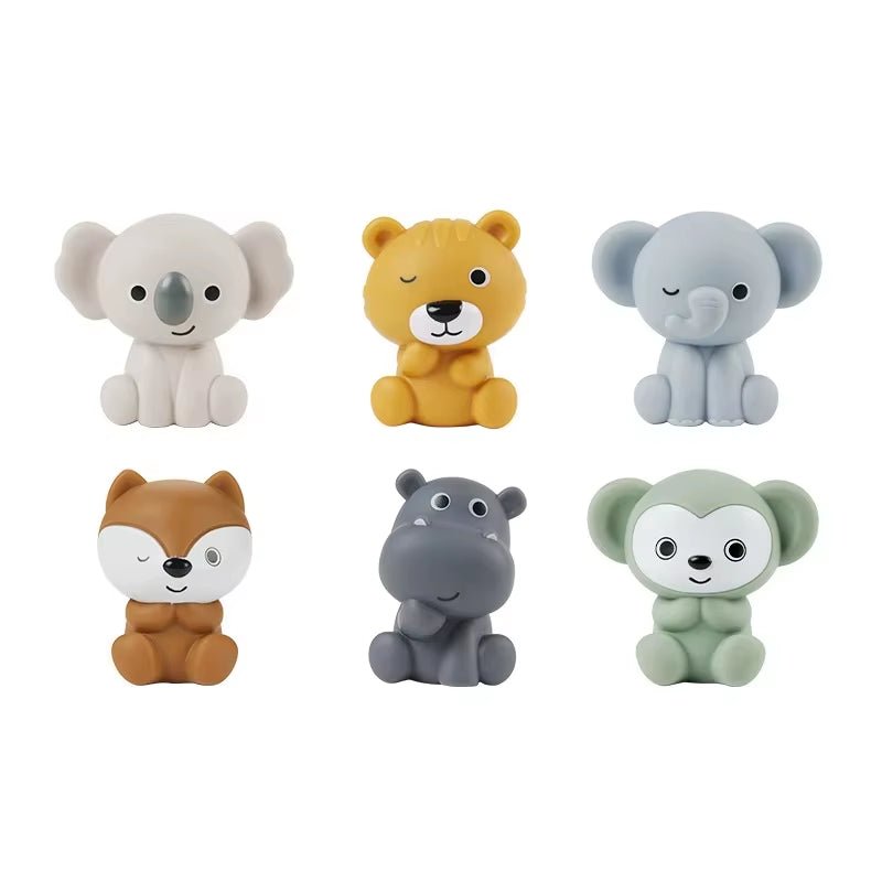 Baby Bath Toys Set - Floating Boats | Silicone Animal Figures - FLUFFI