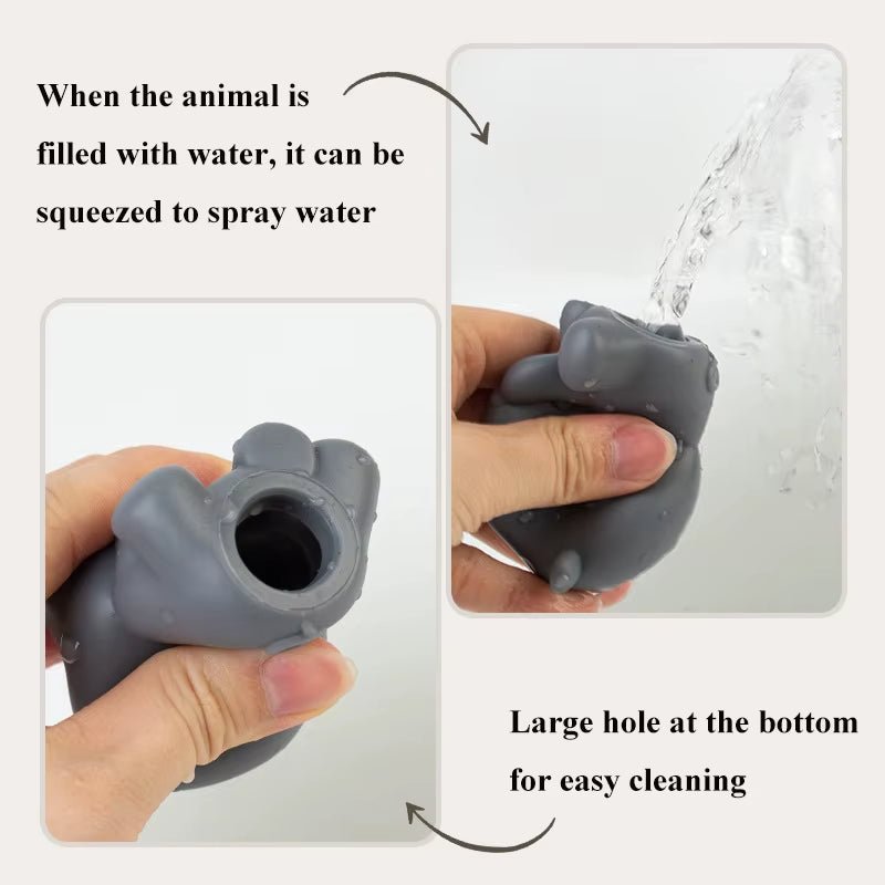 Baby Bath Toys Set - Floating Boats | Silicone Animal Figures - FLUFFI